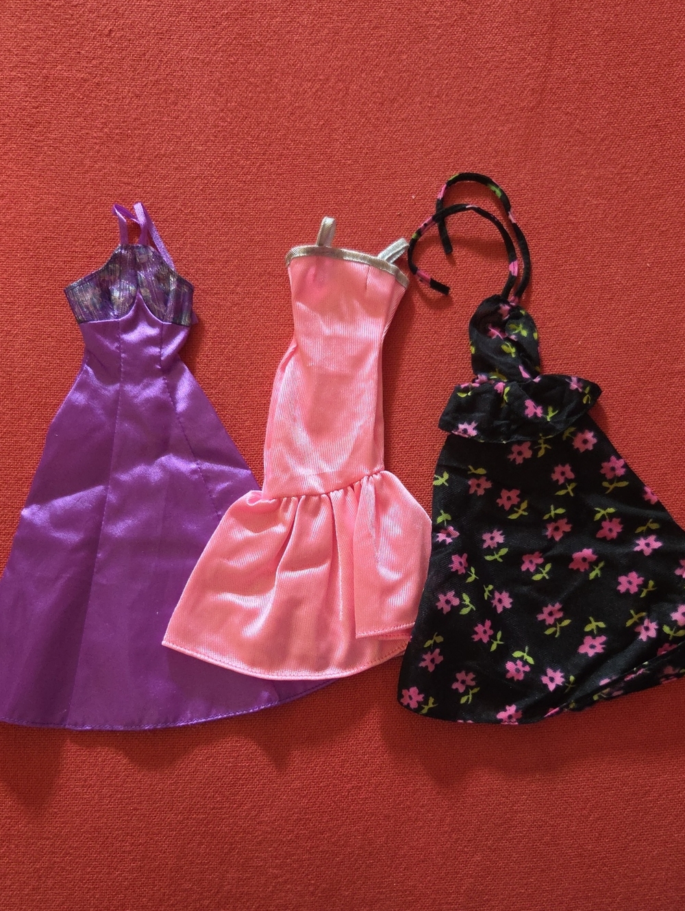 Lot Of 3 Retro Barbie Gowns Mattel